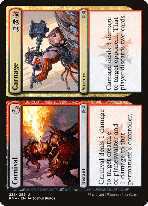 Carnival // Carnage (222) (Foil) - Ravnica Allegiance - Game On