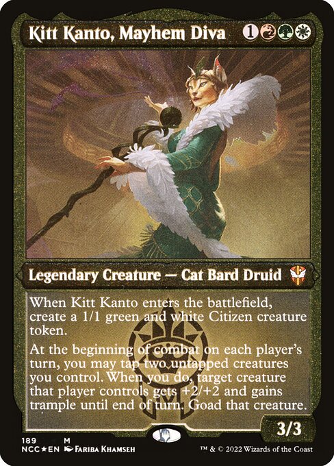 Kitt Kanto, Mayhem Diva (189) (Etched) - New Capenna Commander - Game On
