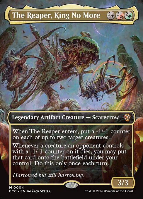 The Reaper, King No More (4) - BORDERLESS - FULL ART (Foil) - Lorwyn Eclipsed Commander - Game On