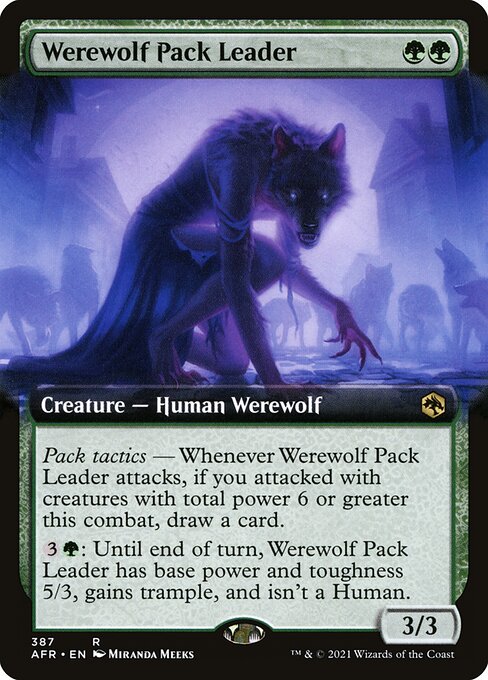 Werewolf Pack Leader (387) - EXTENDED ART (Foil) - Adventures in the Forgotten Realms - Game On