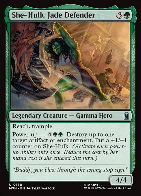 She-Hulk, Jade Defender (188) - Marvel Super Heroes - Game On