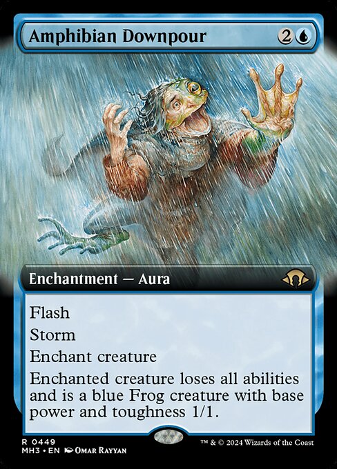 Amphibian Downpour (449) - EXTENDED ART - Modern Horizons 3 - Game On