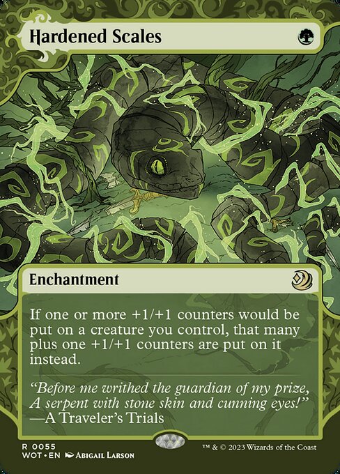 Hardened Scales (55) - BORDERLESS (Foil) - Wilds of Eldraine: Enchanting Tales - Game On