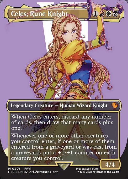 Celes, Rune Knight (201) - BORDERLESS - FULL ART - Final Fantasy Commander - Game On