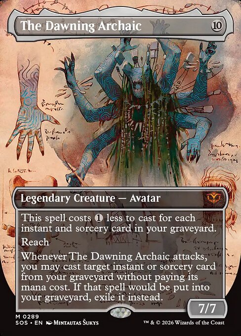 The Dawning Archaic (289) - BORDERLESS - FULL ART (Foil) - Secrets of Strixhaven - Game On