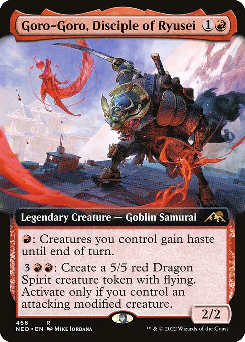 Goro-Goro, Disciple of Ryusei (466) - EXTENDED ART (Foil) - Kamigawa: Neon Dynasty - Game On