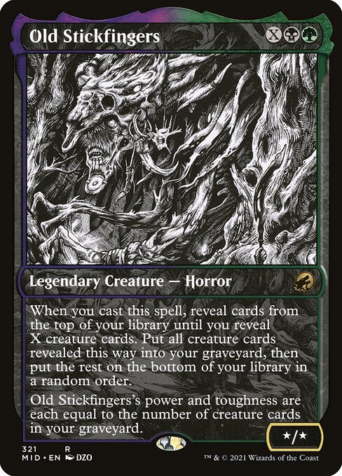 Old Stickfingers (321) - SHOWCASE (Foil) - Innistrad: Midnight Hunt - Game On