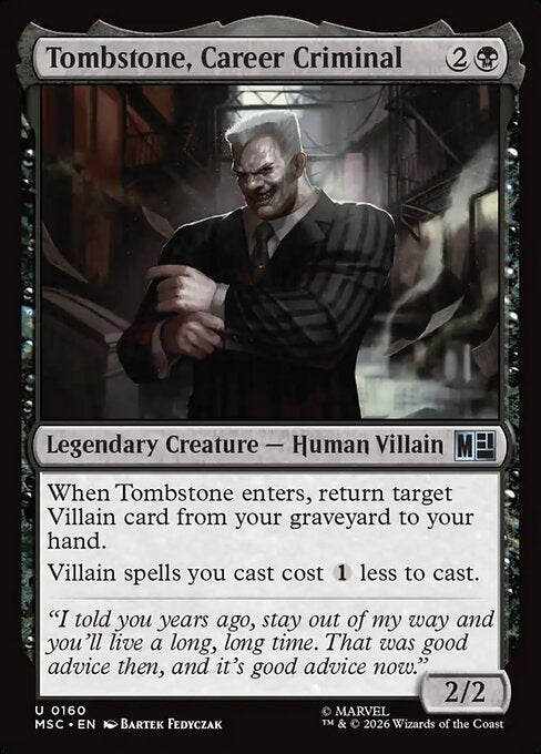 Tombstone, Career Criminal (160) - Marvel Super Heroes Commander - Game On