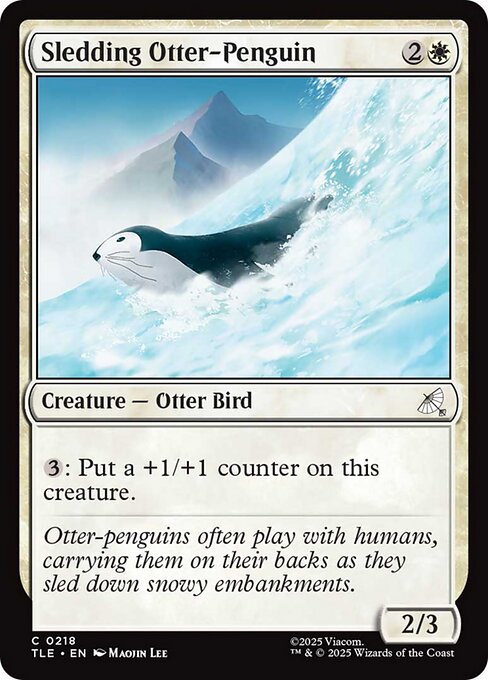 Sledding Otter-Penguin (218) (Foil) - Avatar: The Last Airbender Eternal - Game On
