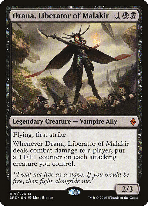 Drana, Liberator of Malakir (109) (Foil) - Battle for Zendikar - Game On