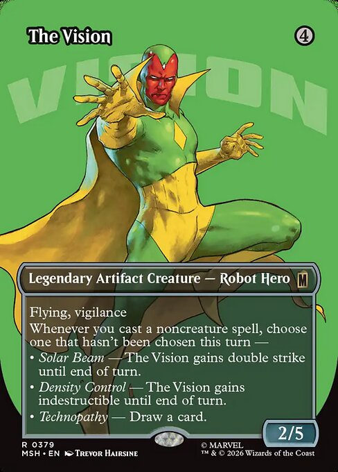 The Vision (379) - BORDERLESS (Foil) - Marvel Super Heroes - Game On