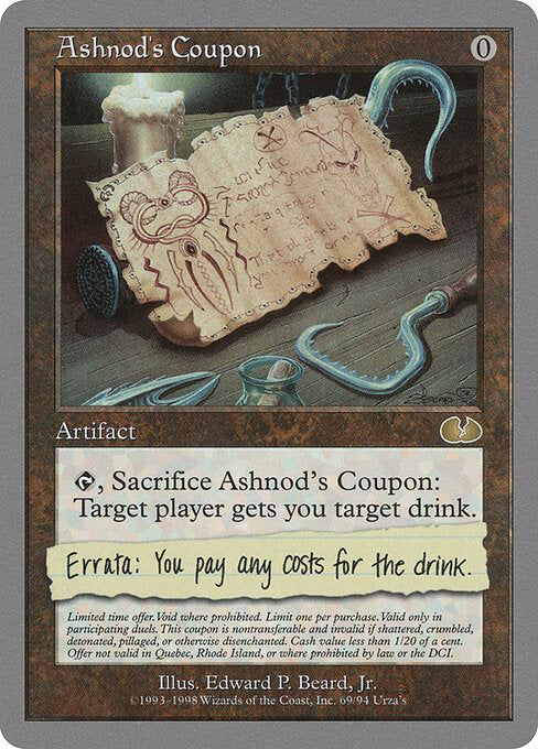 Ashnod's Coupon (69) - Unglued - Game On