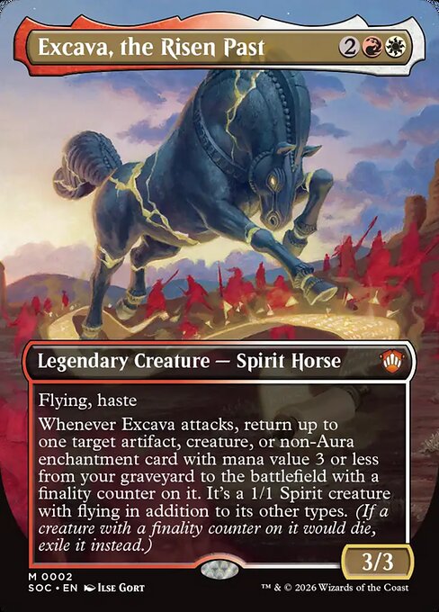 Excava, the Risen Past (2) - BORDERLESS - FULL ART - Secrets of Strixhaven Commander - Game On