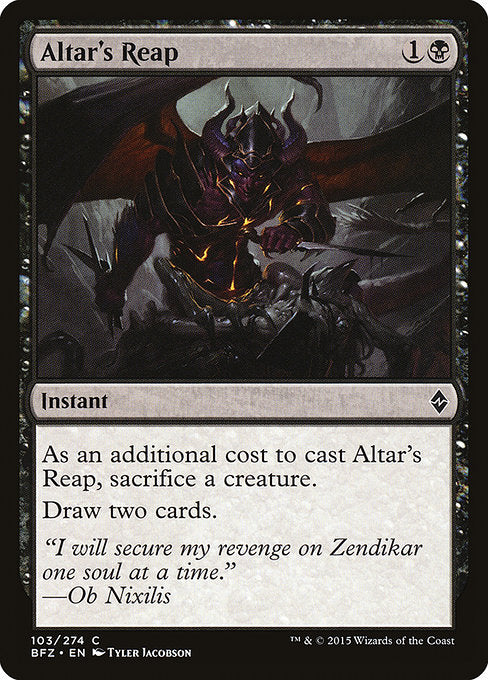 Altar's Reap (103) (Foil) - Battle for Zendikar - Game On