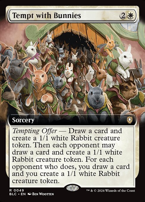 Tempt with Bunnies (49) - EXTENDED ART - Bloomburrow Commander - Game On