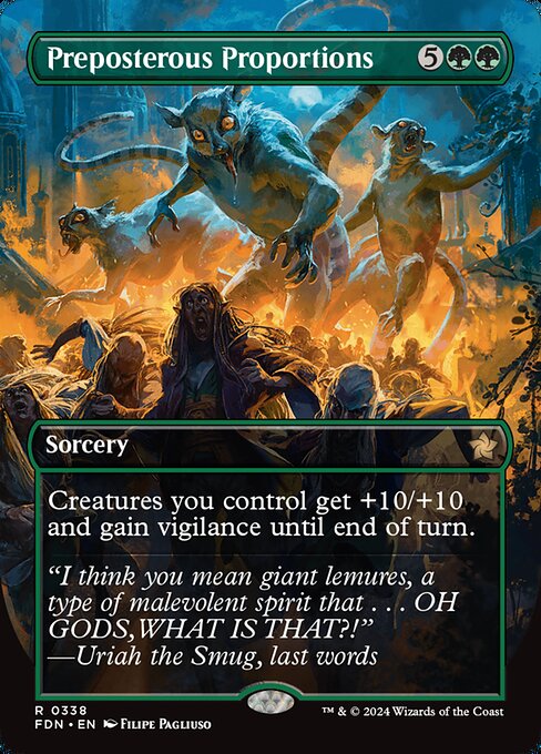 Preposterous Proportions (338) - BORDERLESS - FULL ART - Foundations - Game On