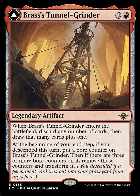 Brass's Tunnel-Grinder // Tecutlan, the Searing Rift (135) (Foil) - The Lost Caverns of Ixalan - Game On