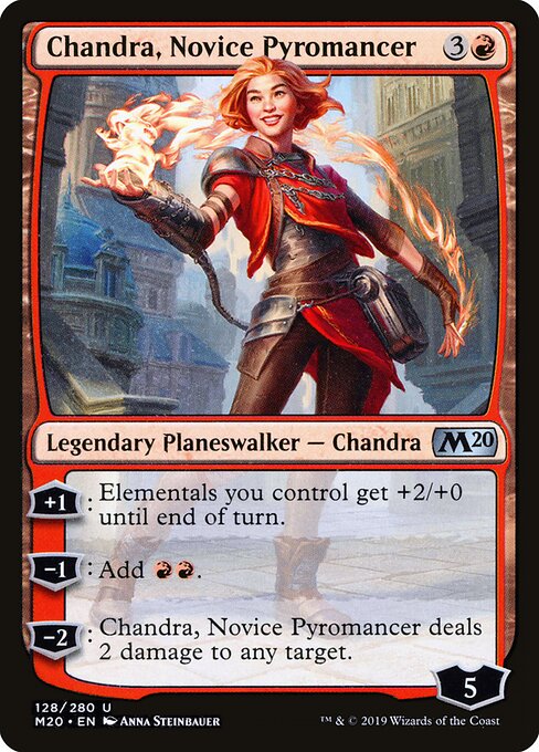 Chandra, Novice Pyromancer (128) (Foil) - Core Set 2020 - Game On