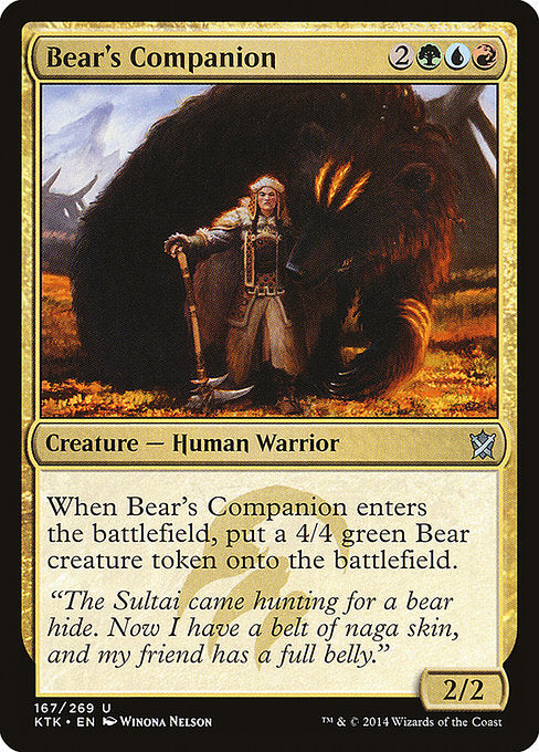 Bear's Companion (167) (Foil) - Khans of Tarkir - Game On