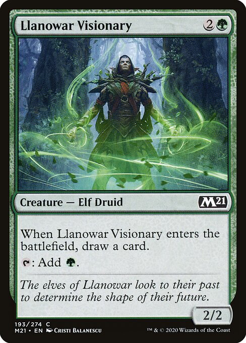 Llanowar Visionary (193) (Foil) - Core Set 2021 - Game On