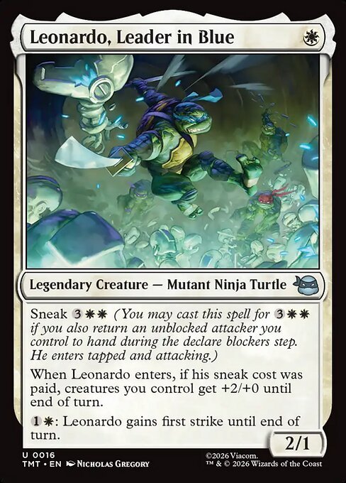 Leonardo, Leader in Blue (16) (Foil) - Teenage Mutant Ninja Turtles - Game On