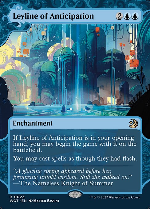Leyline of Anticipation (23) - BORDERLESS (Foil) - Wilds of Eldraine: Enchanting Tales - Game On