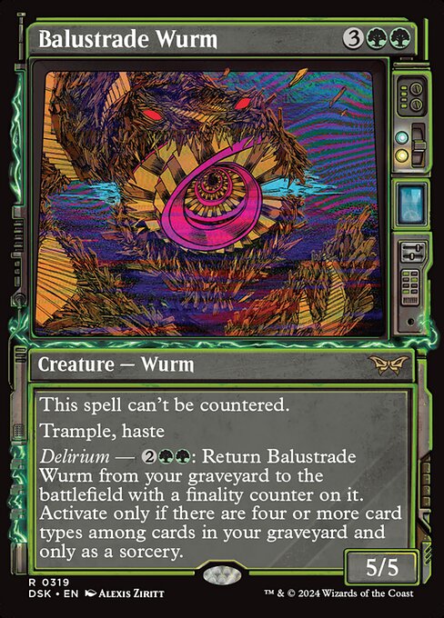 Balustrade Wurm (319) - SHOWCASE - Duskmourn: House of Horror - Game On