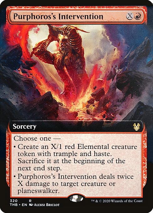 Purphoros's Intervention (320) - EXTENDED ART (Foil) - Theros Beyond Death - Game On
