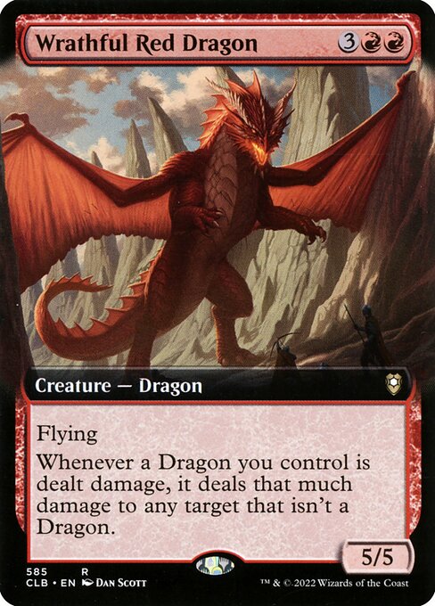 Wrathful Red Dragon (585) - EXTENDED ART - Commander Legends: Battle for Baldur's Gate - Game On