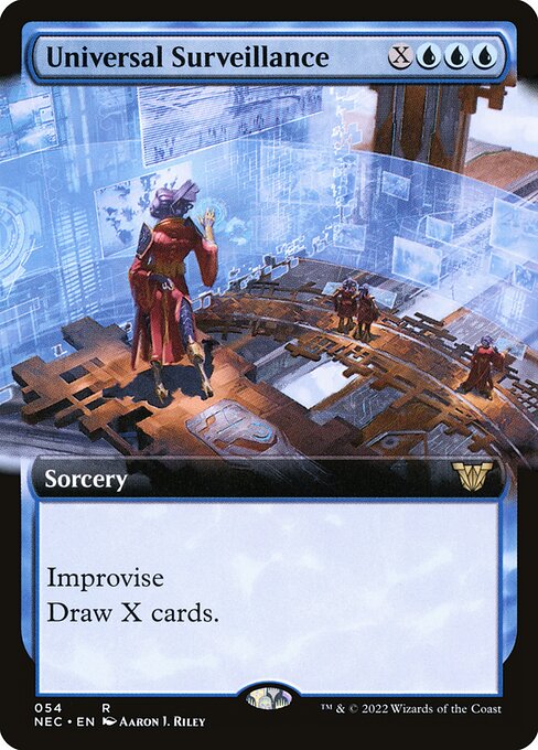 Universal Surveillance (54) - EXTENDED ART - Neon Dynasty Commander - Game On