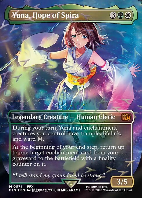 Yuna, Hope of Spira (571) - BORDERLESS (Foil) - Final Fantasy - Game On