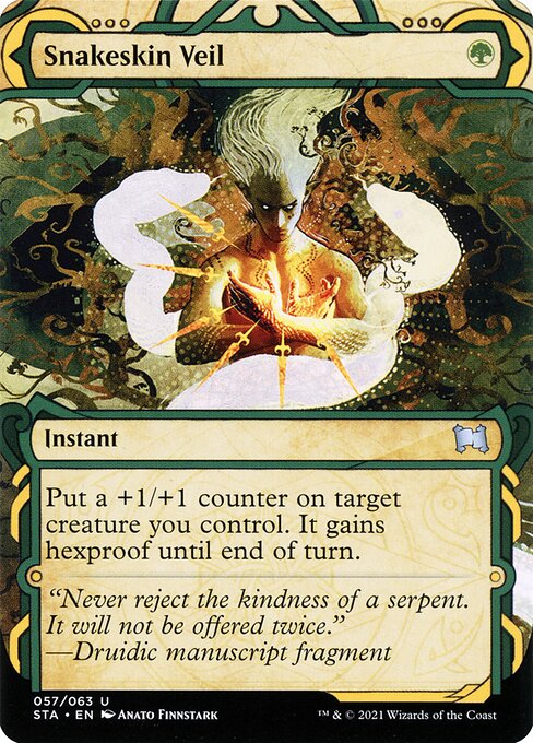 Snakeskin Veil (57) - BORDERLESS (Foil) - Strixhaven Mystical Archive - Game On