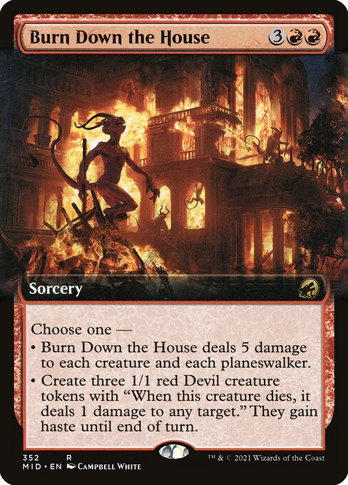 Burn Down the House (352) - EXTENDED ART - Innistrad: Midnight Hunt - Game On