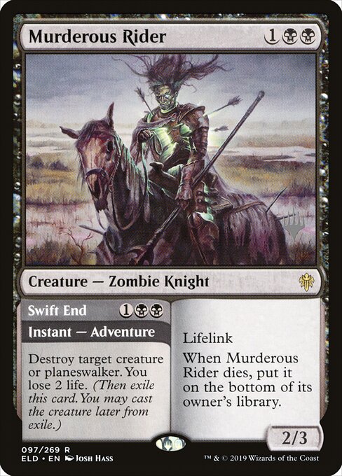 Murderous Rider // Swift End (97p) - Throne of Eldraine Promos - Game On
