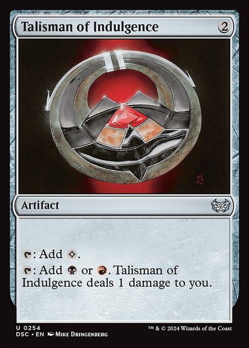 Talisman of Indulgence (254) - Duskmourn: House of Horror Commander - Game On