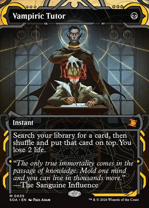 Vampiric Tutor (35) - BORDERLESS - Secrets of Strixhaven Mystical Archive - Game On