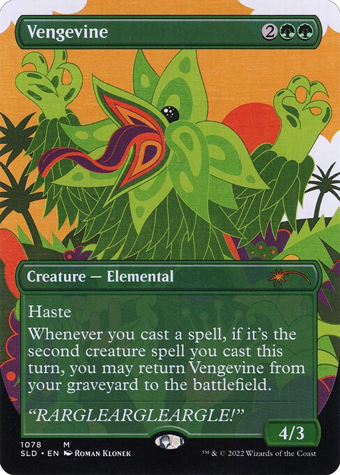 Vengevine (1078) - BORDERLESS - FULL ART - Secret Lair Drop - Game On