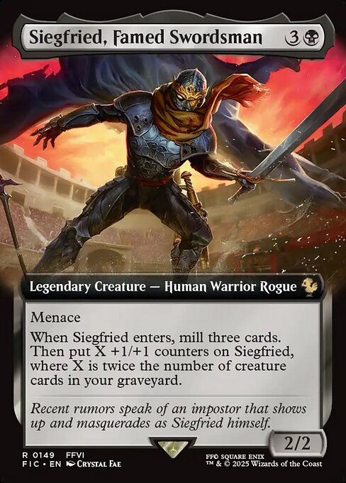 Siegfried, Famed Swordsman (149) - EXTENDED ART - Final Fantasy Commander - Game On