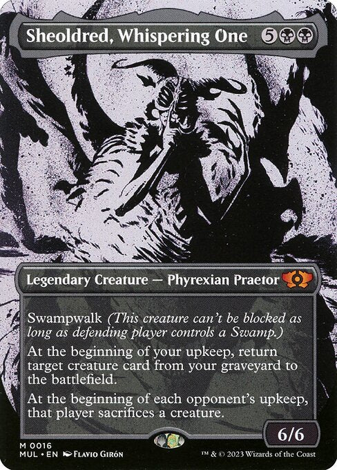 Sheoldred, Whispering One (16) - BORDERLESS - FULL ART (Foil) - Multiverse Legends - Game On