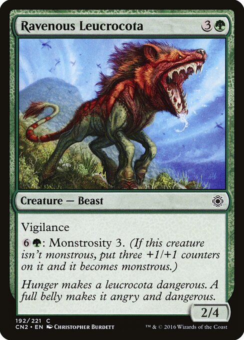Ravenous Leucrocota (192) (Foil) - Conspiracy: Take the Crown - Game On