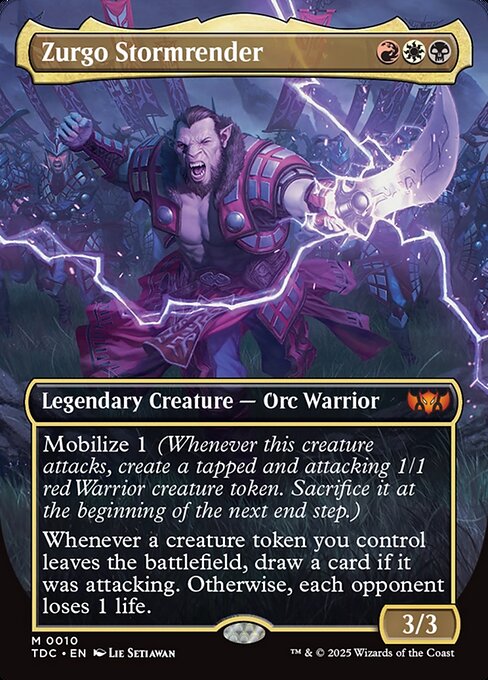 Zurgo Stormrender (10) - BORDERLESS - FULL ART (Foil) - Tarkir: Dragonstorm Commander - Game On