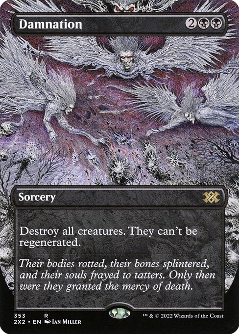 Damnation (353) - BORDERLESS - FULL ART (Foil) - Double Masters 2022 - Game On