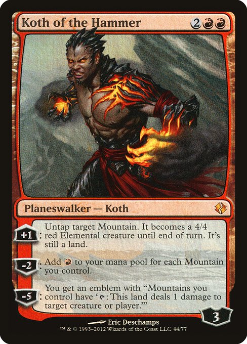 Koth of the Hammer (44) (Foil) - Duel Decks: Venser vs. Koth - Game On