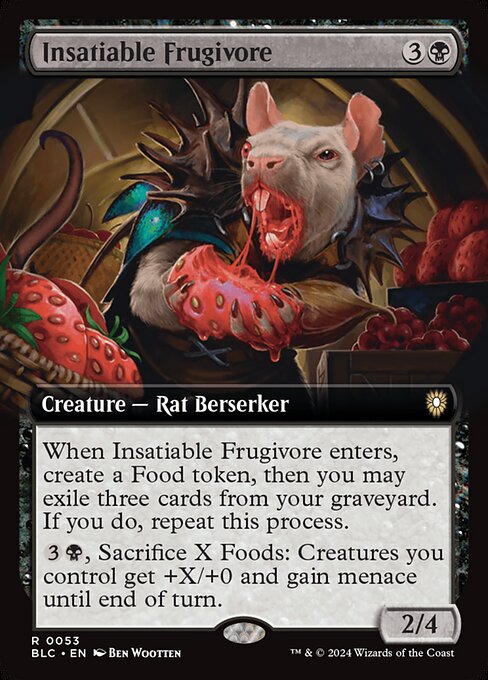 Insatiable Frugivore (53) - EXTENDED ART - Bloomburrow Commander - Game On