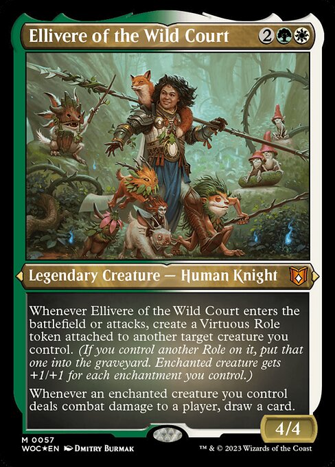 Ellivere of the Wild Court (57) (Etched) - Wilds of Eldraine Commander - Game On
