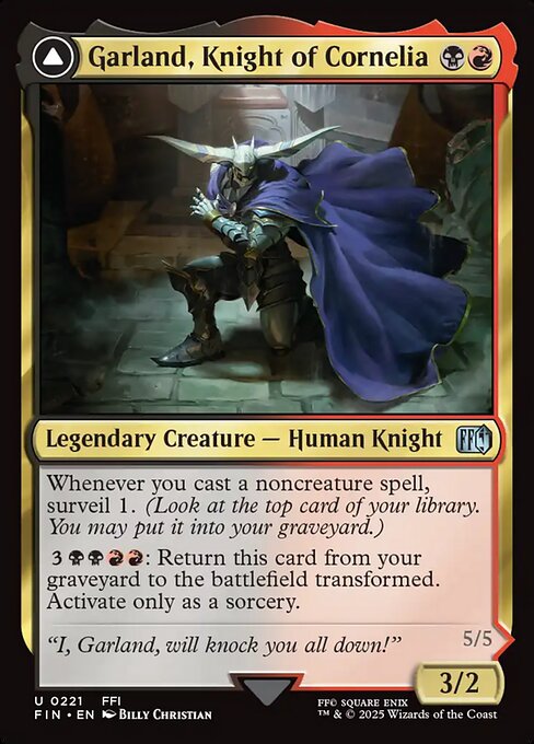Garland, Knight of Cornelia // Chaos, the Endless (221) (Foil) - Final Fantasy - Game On