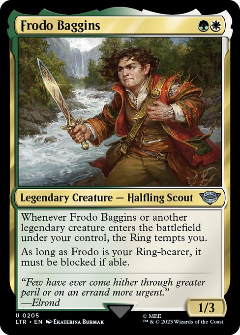 Frodo Baggins (205) (Foil) - The Lord of the Rings: Tales of Middle-earth - Game On