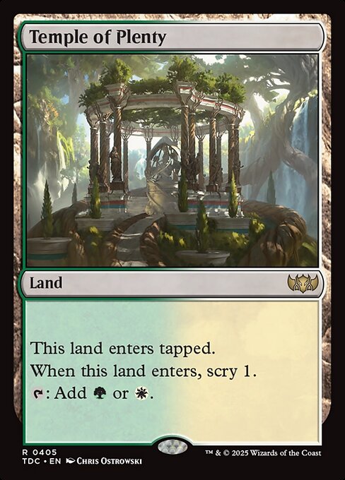 Temple of Plenty (405) - Tarkir: Dragonstorm Commander - Game On