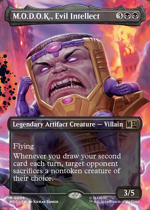 M.O.D.O.K., Evil Intellect (509) - BORDERLESS (Foil) - Marvel Super Heroes Commander - Game On