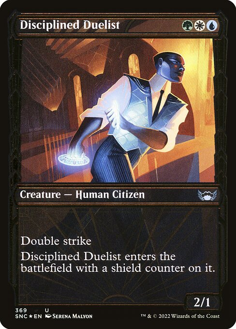 Disciplined Duelist (369) - SHOWCASE (Foil) - Streets of New Capenna - Game On